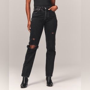 Abercrombie & Fitch Curve Love High Rise Dad Jeans